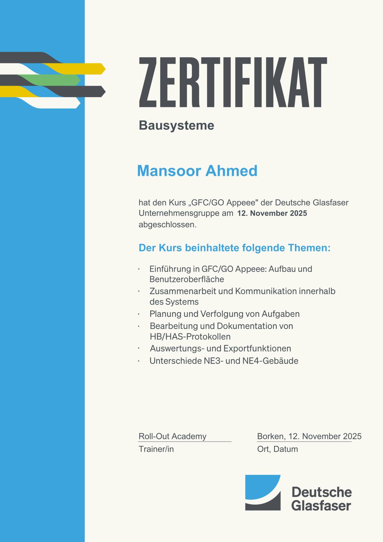 Zertifikat GFC_GO Appeee